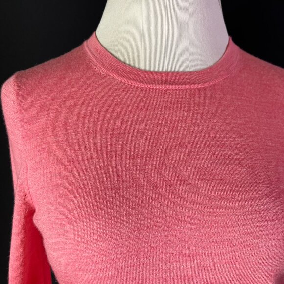 J. Crew Size S Margot Crewneck Sweater Merino Wool Pullover Pink AM146 - Picture 2 of 12